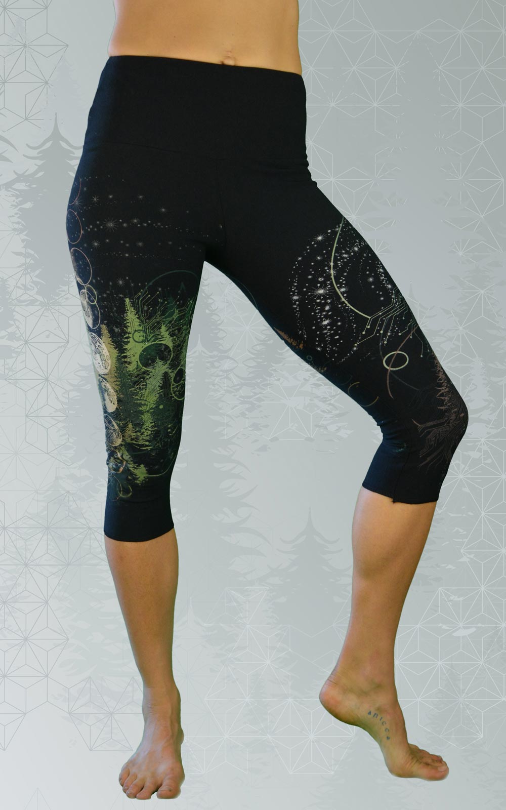 Suri Capri Leggings Pant-Black-Bamboo-Sustainable Green Women's